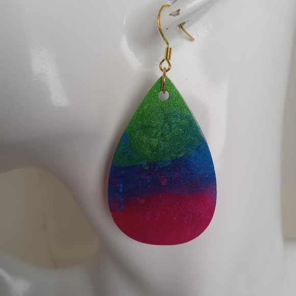 Hand Crafted Jewelry - Colorful Teardrop Earrings